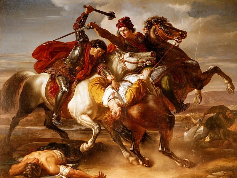 1813-Giuseppe Sabatelli - Farinata degli Uberti alla battaglia del Serchio -Palazzo Pitti-Firenze